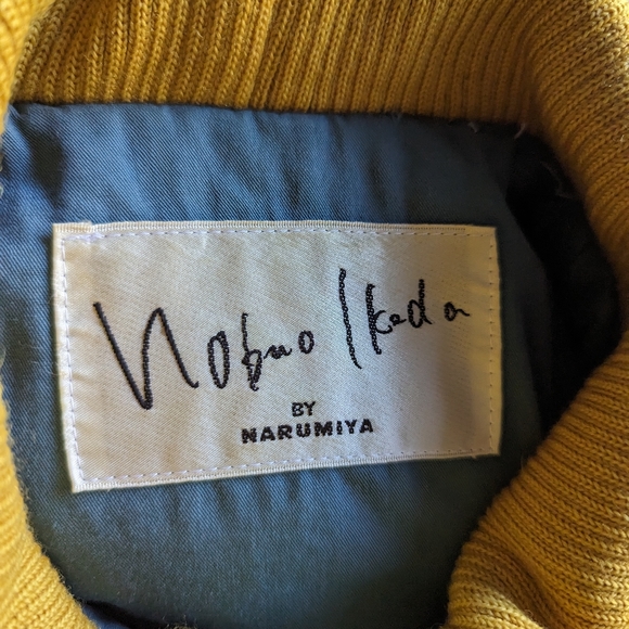 Vintage Nobuo Ikeda Lime Green Wool World Map Patch Bomber Jacket RARE Vintage - Picture 10 of 11